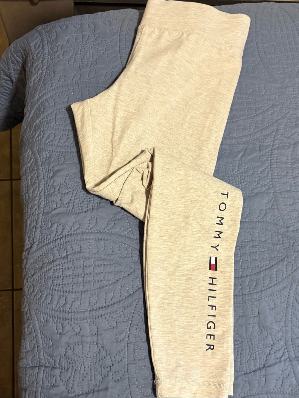 Tommy Hilfiger Cream Leggings with Logo